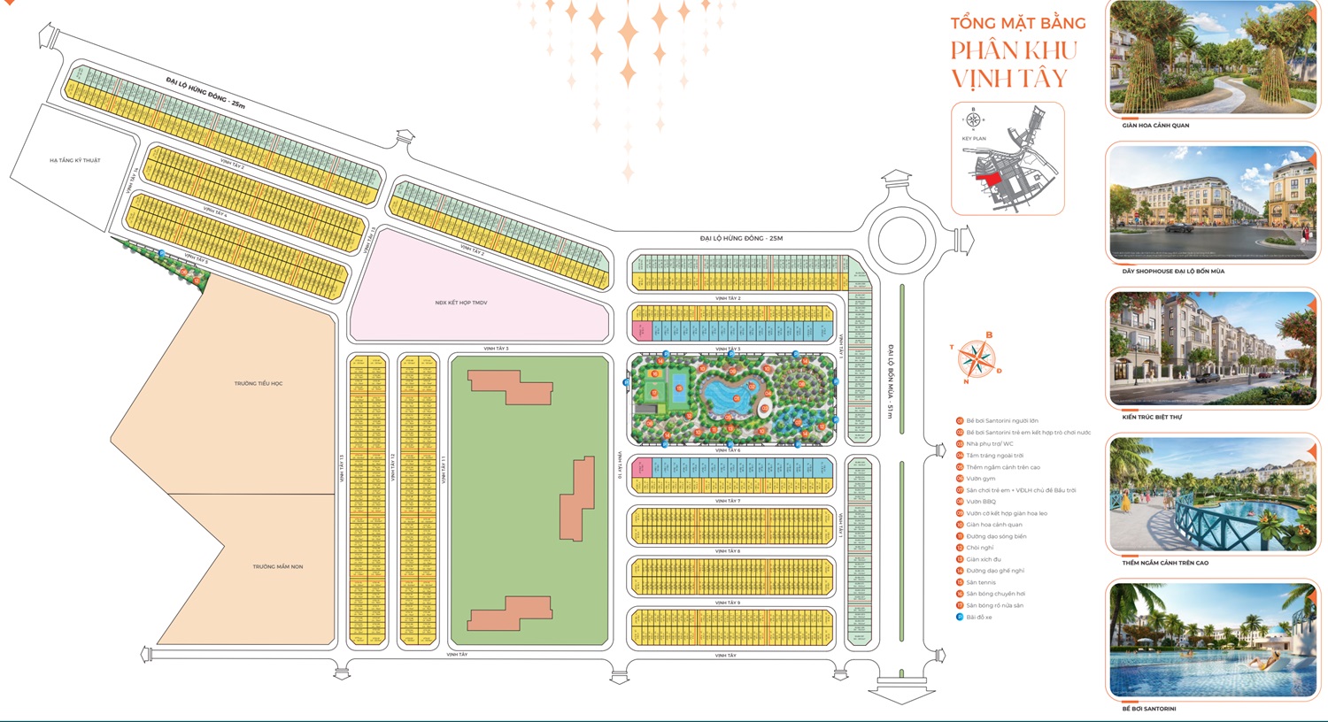 Mặt bằng phân khu Vịnh Tây