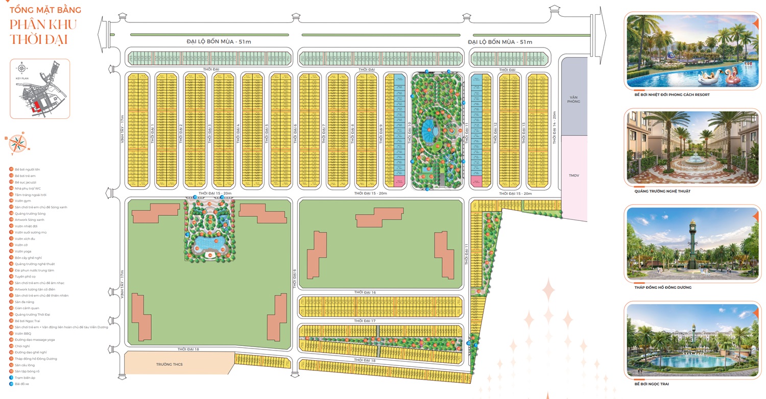 Mặt bằng phân khu thời đại