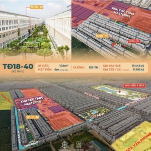 Bán liền kề Thời Đại 18 căn 40 Vinhomes Ocean Park Hưng Yên The Crown giá rẻ