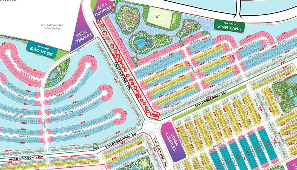 Bán shophouse Vịnh Xanh mặt Đại Lộ Bốn Mùa Vinhomes Ocean Park 3 The Crown Hưng Yên