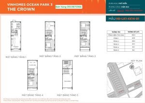 Layout thiết kế căn 56m2 Phố Biển Vinhomes Ocean Park 3