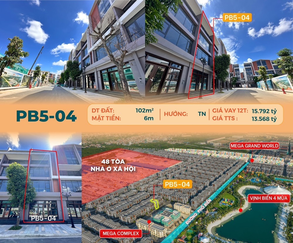 Phố biển 5 căn 04 Vinhomes Ocean Park 3 The Crown Hưng Yên
