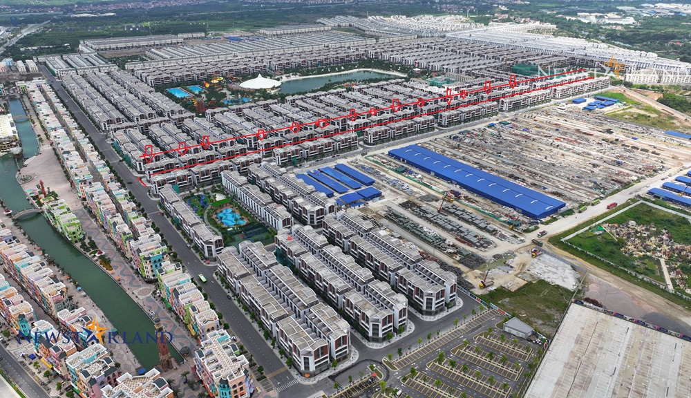Bán shophouse Phố Biển 3 Vinhomes Ocean Park 3 The Crown Hưng Yên. Dãy này gần chung cư, thuận tiện kinh doanh và cho thuê