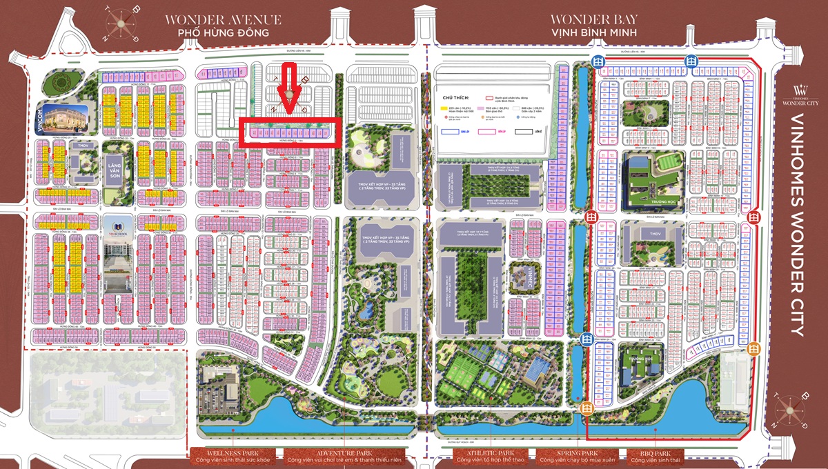 Bán biệt thự đơn lập song lập Hừng Đông 02 HĐ-02 Vinhomes Wonder City Đan Phượng Hà Nội