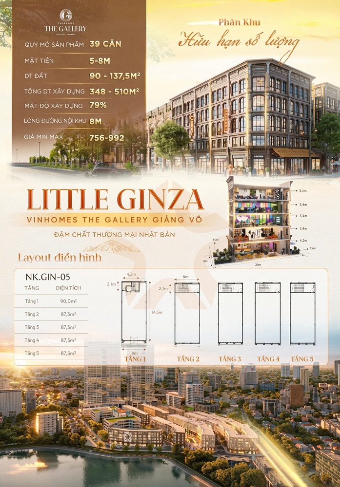 Thiết kế Little Ginza Vinhomes The Gallery Giảng Võ