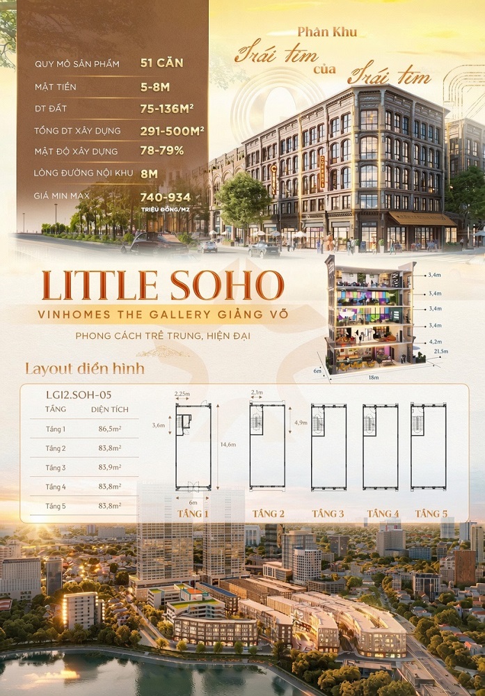 Thiết kế Little Soho Vinhomes The Gallery Giảng Võ