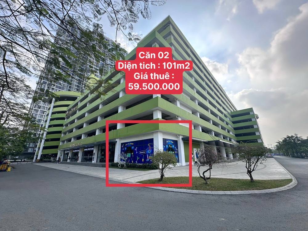 Cho thuê lô góc Parking Zone3 Smart City Nam Từ Liêm Hà Nội