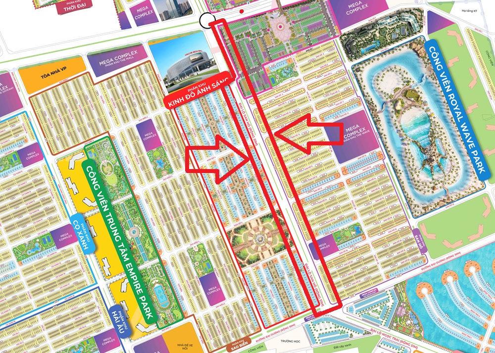 Đại lộ San Hô Vinhomes Ocean Park 2 The Empire Hưng Yên