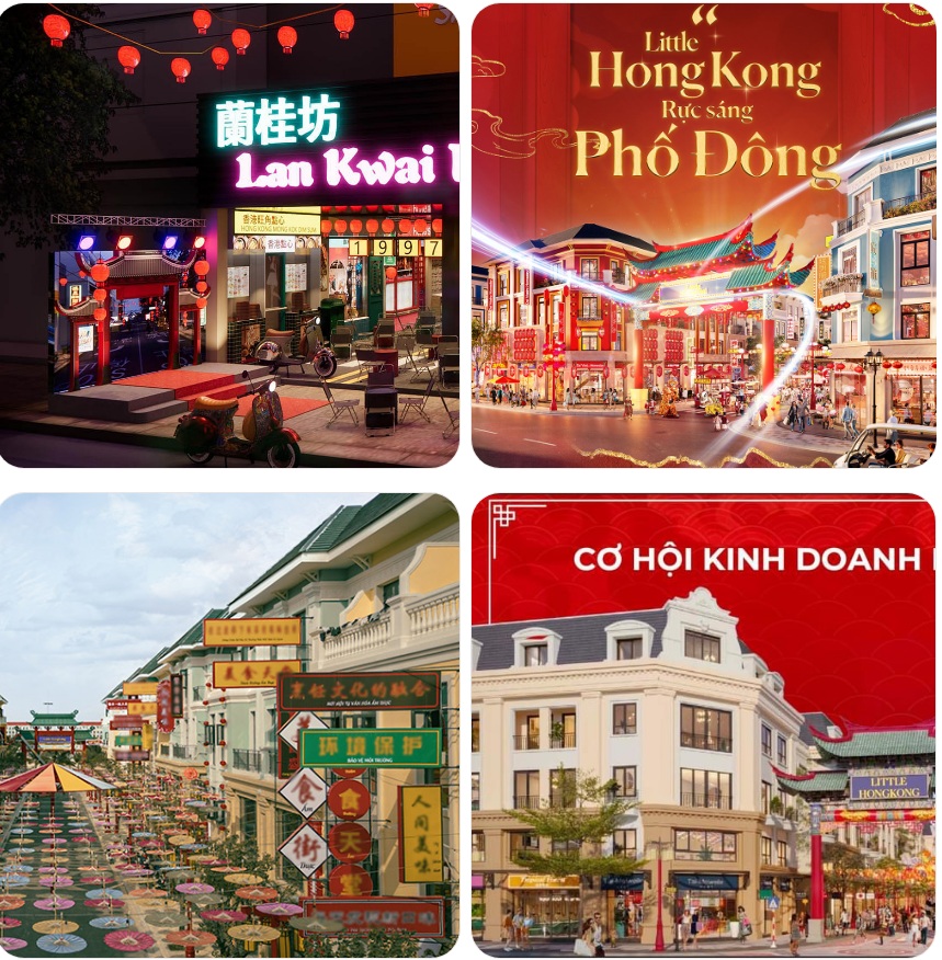 cho thuê Hong Kong Town vinhomes ocean park 2; hình ảnh, diện tích, giá cho thuê, các ngành hàng, dòng người, dòng tiền, dòng xe