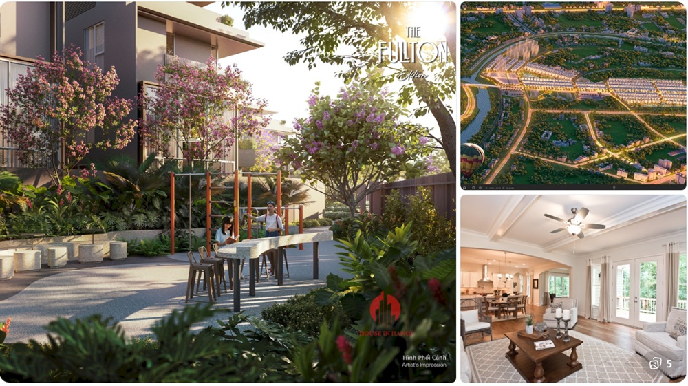 Garden Villa The Fullton Edition Phân khu Garden Villa tại Biệt thự khu đông Hà Nội, Vinhomes Ocean Park 3 The Crown Hưng Yên