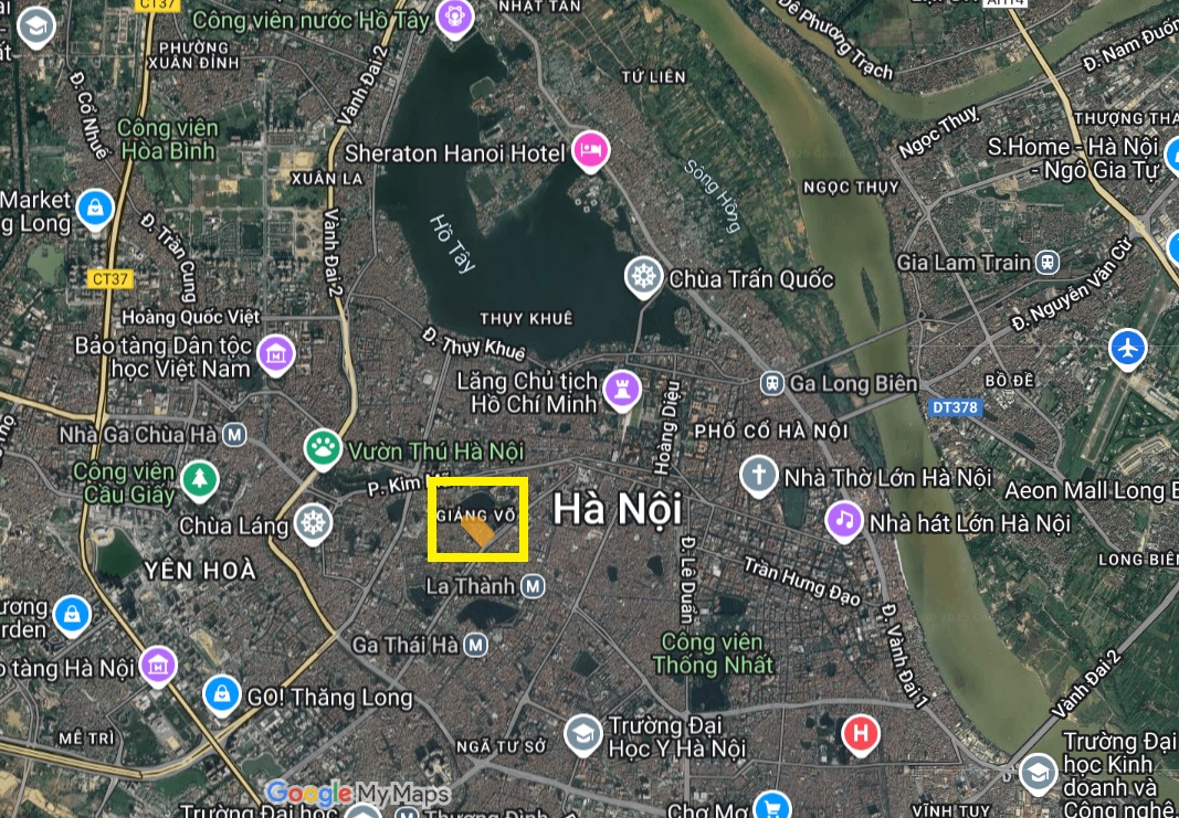 Vị trí Cho thuê Vinhomes Giảng Võ ( Vinhomes The Gallery ) 148 Giảng Võ Ba Đình Hà Nội