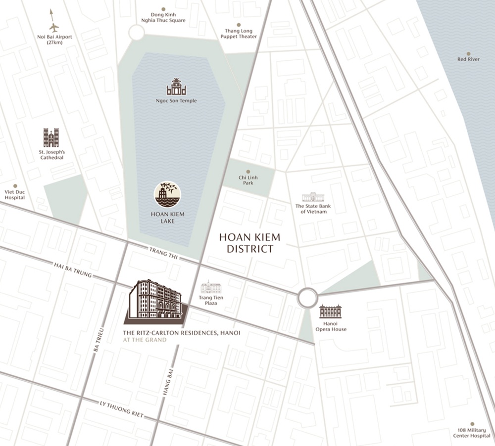 Vị trí Masterise The Grand Hà Nội (Masterise D'. San Raffles) 22-24 Hàng Bài