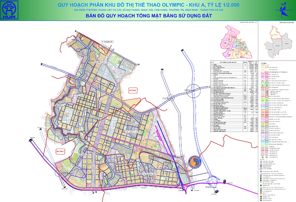 Bản đồ quy hoạch Khu đô thị Vinhomes Olympic Ngọc Hồi