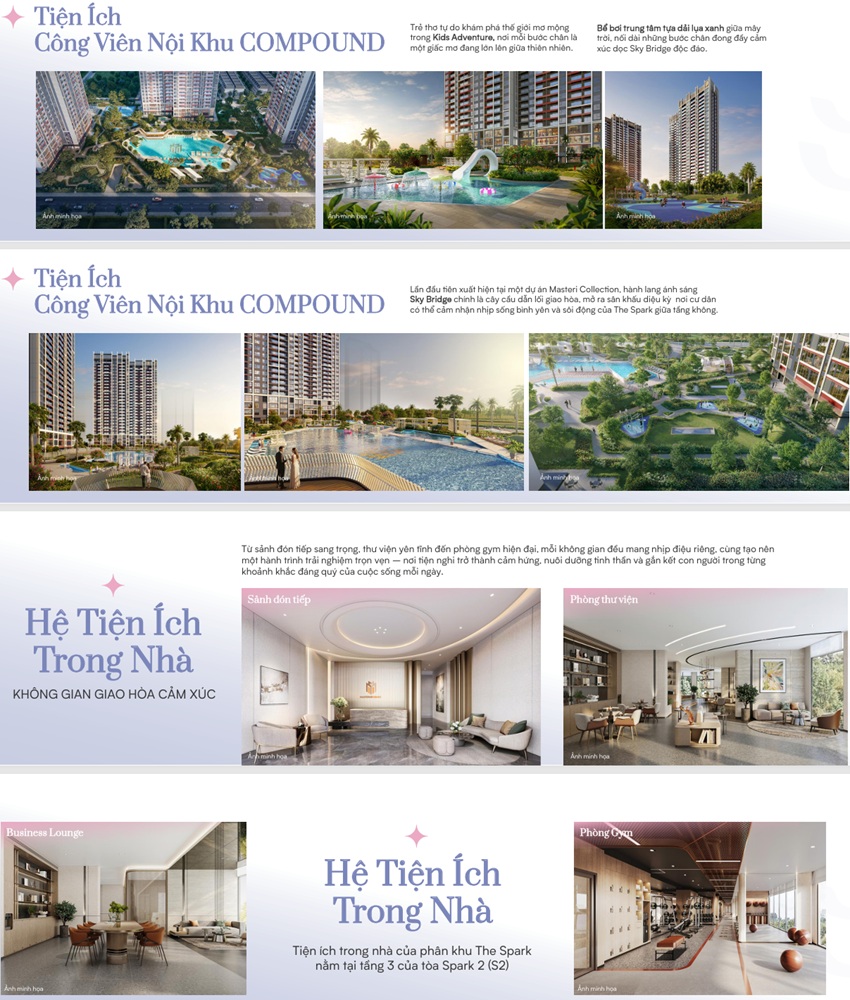 Tiện ích The Flow Masteri Era Landmark tại Vinhomes Ocean Park 3 — The Crown (Văn Giang, Hưng Yên)