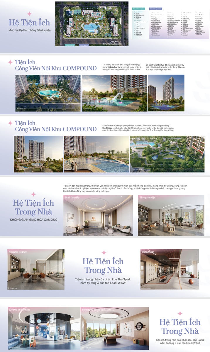 Tiện ích Tòa Spark Masteri Era Landmark Vinhomes Ocean Park 3