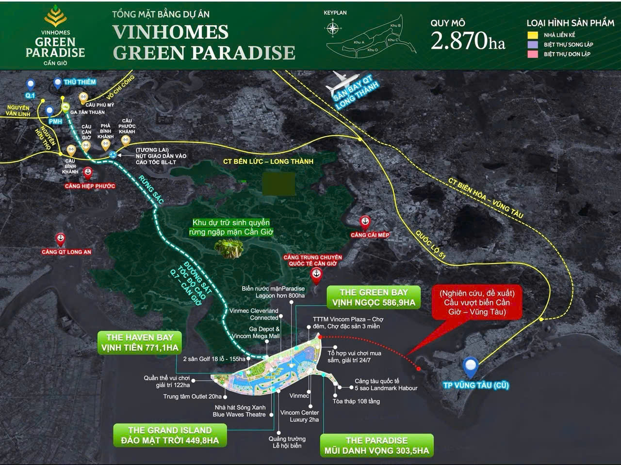 Vị trí kết nối Vinhomes Green Paradise Cần Giờ