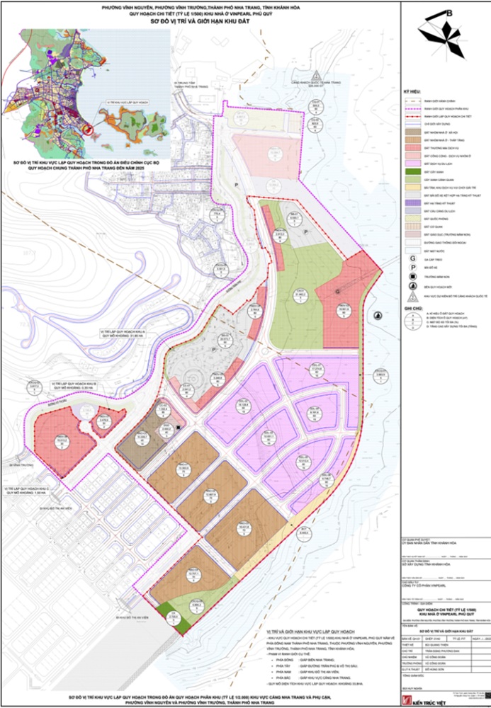Mặt bằng quy hoạch Vinhomes Phú Quý; Khu đô thị tại Khánh Hòa