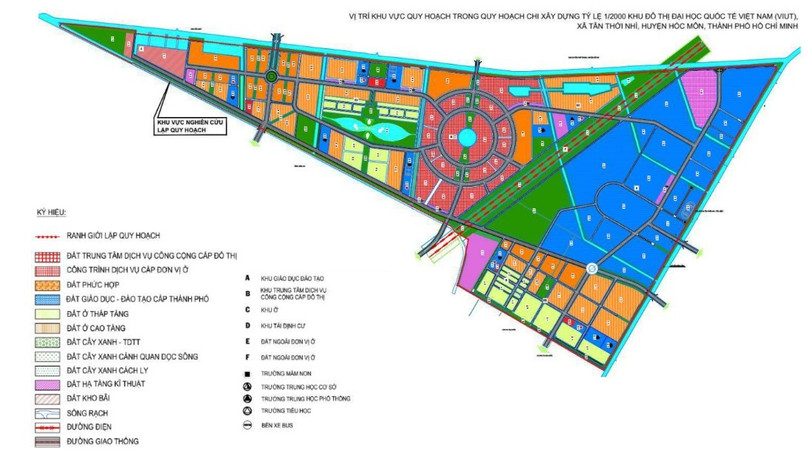 Mặt bằng khu đô thị Đại học Quốc Tế Việt Nam của Vinhomes