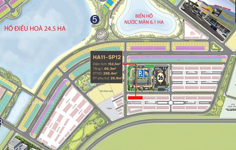 Vị trí bán shop TMDV Vinhomes Ocean Gia Lâm