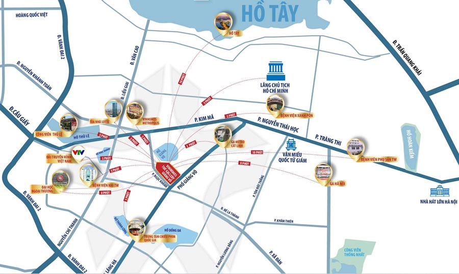 Vị trí Vinhomes Giảng Võ mở bán