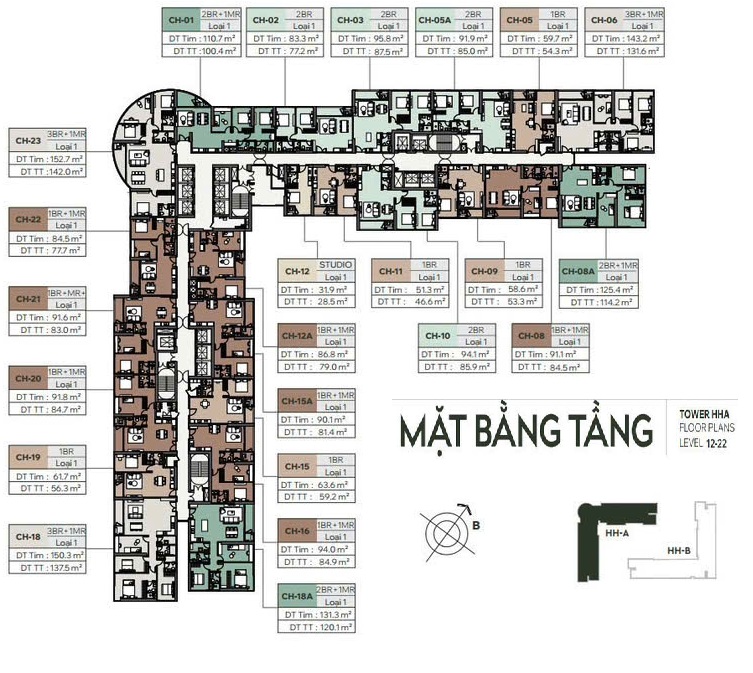 Mặt bằng Giới thiệu dự án căn hộ chung cư Masterise Homes Cao Xà Lá giá rẻ