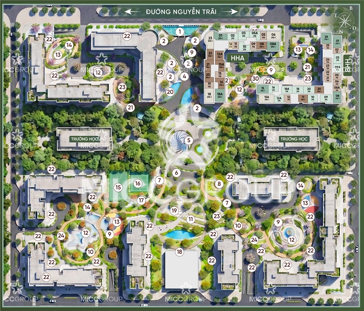 Mặt bằng căn hộ chung cư Masterise Nguyễn Trãi Thanh Xuân Hà Nội