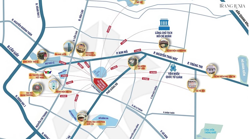 Vị trí Căn hộ chung cư Vinhomes Giảng Võ mở bán