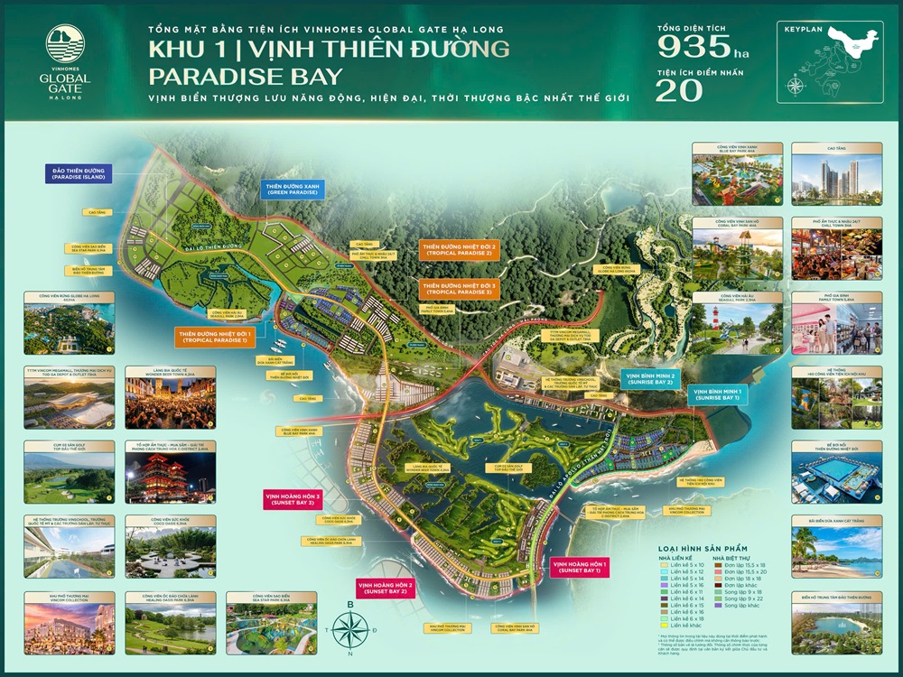 Vịnh Thiên Đường Paradise Bay- Châu Mỹ Vinhomes Global Gate Hạ Long Quảng Ninh