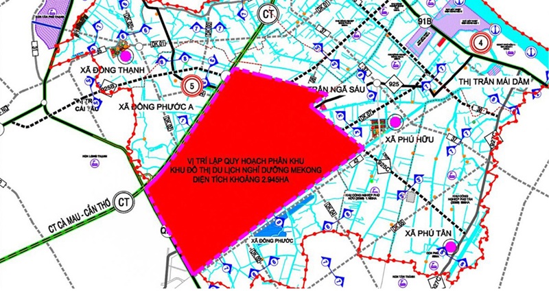 khu đô thị du lịch nghỉ dưỡng Mekong 3000ha
