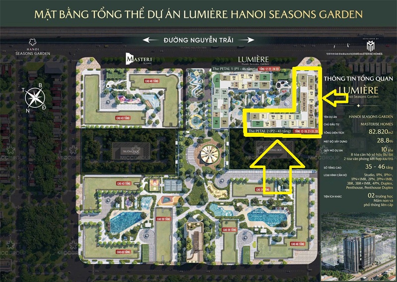Tòa The Petal 2 LUMIÈRE Hanoi Seasons Garden Nguyễn Trãi mở bán