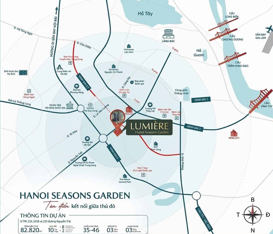 Vị trí The Garden Of Seasons Masterise Nguyễn Trãi Thanh Xuân Hà Nội giá rẻ