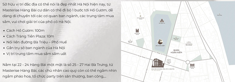 Vị trí Masterise Hàng Bài – The Grand Hanoi